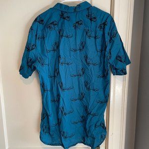 Men's Short Sleeve Button Down - Walruses
